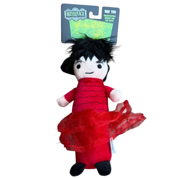Beetlejuice Lydia 9” Plush Dog Toy Squeaker Official Warner Bros. Fetch for Pets - Picture 1 of 4